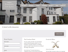 Tablet Screenshot of eveshamhotel.com